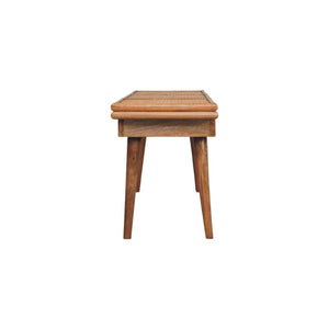 Larissa Triple Accent Hardwood Cane Bench Bench