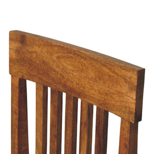 Leather Slatted Dining Chair (Set of 2) Bench