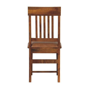 Leather Slatted Dining Chair (Set of 2) Bench