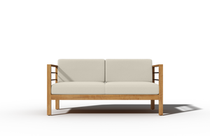 Leon 4-Piece Teak Outdoor Patio Deep Seating Set with Sunbrella Canvas Cushions Outdoor deep seating