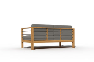 Leon 4-Piece Teak Outdoor Patio Deep Seating Set with Sunbrella Charcoal Cushions Outdoor deep seating