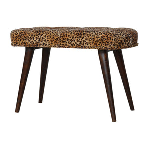 Leopard Print Deep Button Bench Bench