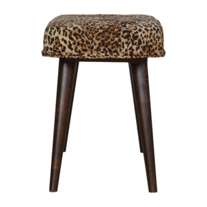 Leopard Print Deep Button Bench Bench