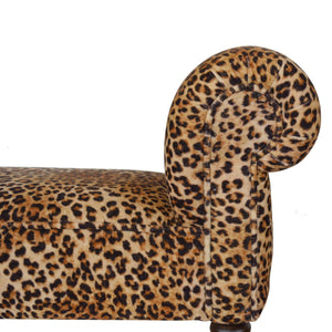 Leopard Print Velvet Bench Bench