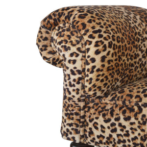 Leopard Print Velvet Bench Bench