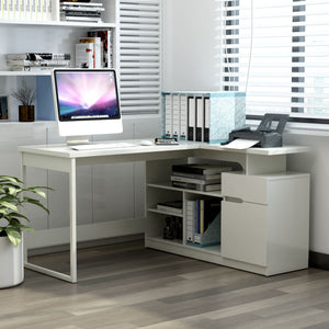 Lexi 55" L-Shaped Corner Desk Susan