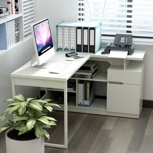 Lexi 55" L-Shaped Corner Desk Susan