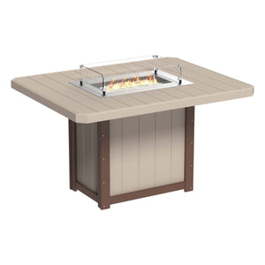 Lumin 62" Outdoor Rectangular Fire Table by LuxCraft Outdoor Table