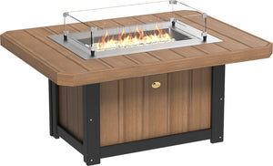 Lumin Fire Pit 46" Round and Fire Pit 51" Rectangular Adirondack Chair