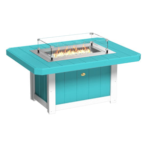 Lumin Fire Pit 46" Round and Fire Pit 51" Rectangular Adirondack Chair
