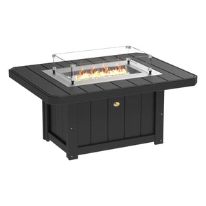 Lumin Fire Pit 46" Round and Fire Pit 51" Rectangular Adirondack Chair