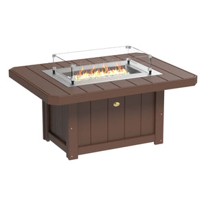 Lumin Fire Pit 46" Round and Fire Pit 51" Rectangular Adirondack Chair