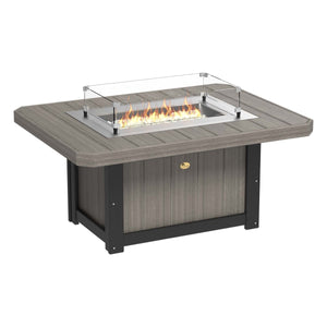 Lumin Fire Pit 46" Round and Fire Pit 51" Rectangular Adirondack Chair