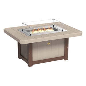 Lumin Fire Pit 46" Round and Fire Pit 51" Rectangular Adirondack Chair