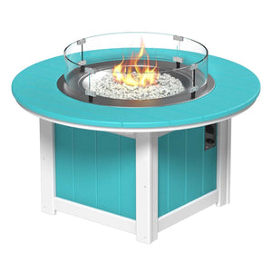 Lumin Fire Pit 46" Round and Fire Pit 51" Rectangular Adirondack Chair