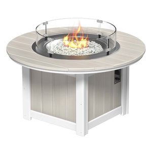 Lumin Fire Pit 46" Round and Fire Pit 51" Rectangular Adirondack Chair