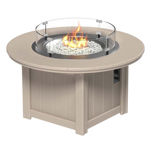Lumin Fire Pit 46" Round and Fire Pit 51" Rectangular Adirondack Chair