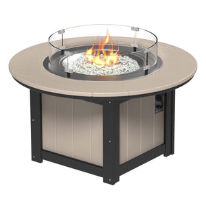 Lumin Fire Pit 46" Round and Fire Pit 51" Rectangular Adirondack Chair