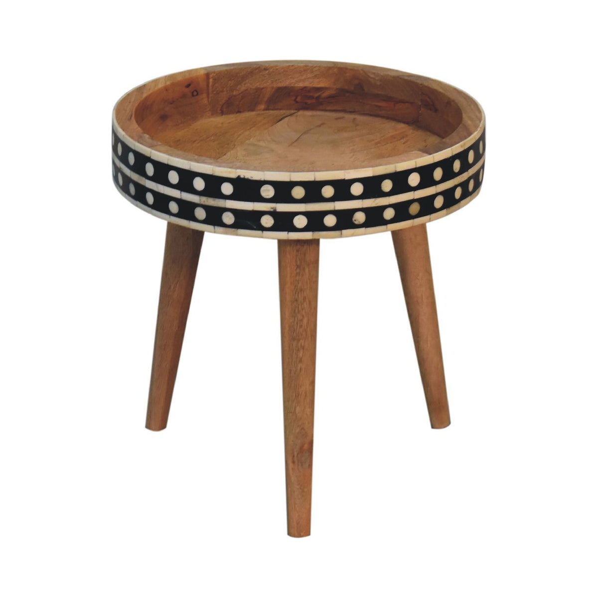 Mini Pattern Nordic End Table Bench
