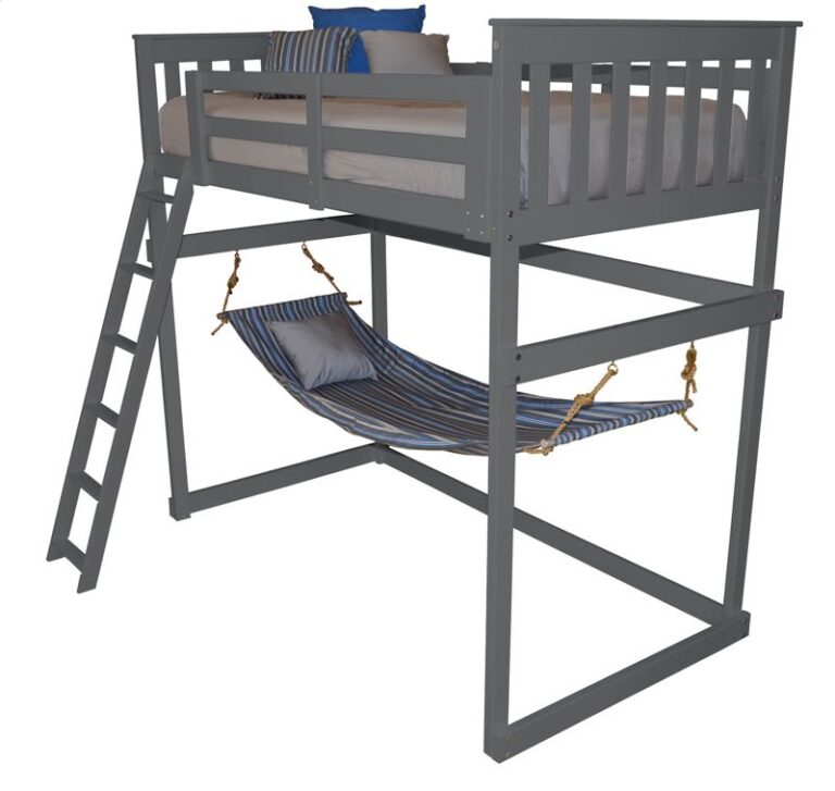 Mission Loft Bed w Side Ladder Ladders Twin / Graphite Paint