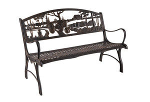 Outdoor Flora Bench Painted Sky