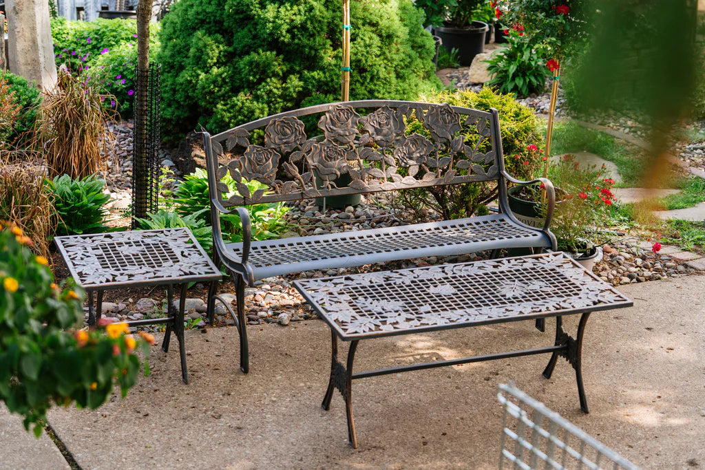Outdoor Rose Bench outdoor furniture