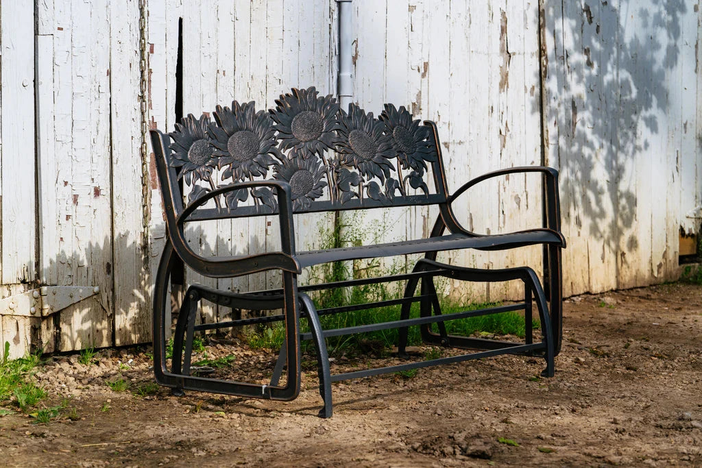 Outdoor Sunflower Glider Bench outdoor furniture