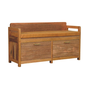 Oxford Hardwood 2 Drawer Storage Bench Bench