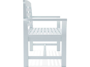 Sakura 2-Seater Teak Bench In White Finish Susan