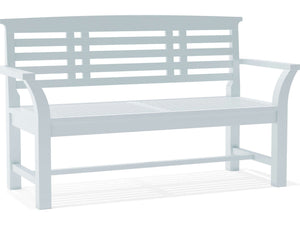 Sakura 2-Seater Teak Bench In White Finish Susan
