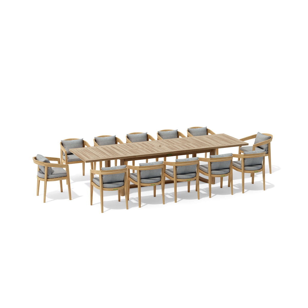 SET-367 13-piece Toscana Extension Dining Table Set Susan