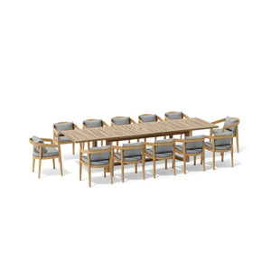 SET-367 13-piece Toscana Extension Dining Table Set Susan