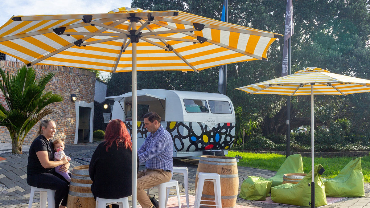 Shadowspec Oasis™ 7’ Square Umbrella / Commercial Market Umbrella Umbrella &amp; Canopy