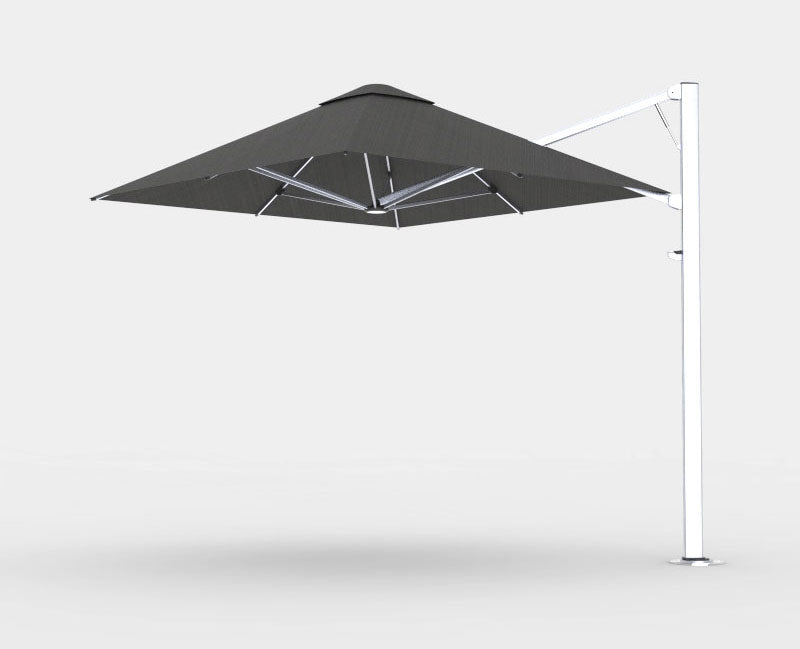 Shadowspec Serenity™ Umbrella – Square or Octagon Umbrella &amp; Canopy 2.5m | 8' Square / Oyster / Free-Standing Base