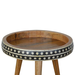 Small Dotted End Table Bench