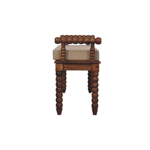 Spindle Amber Linen Bench Bench