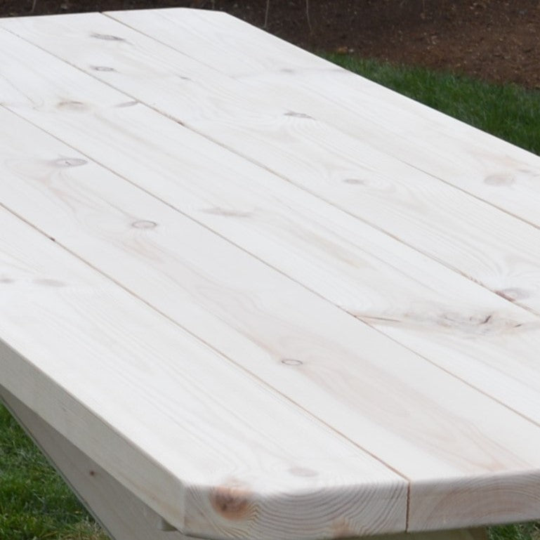 Spruce Picnic Table with Attached Benches Picnic Table / Spruce Economy Picnic Table with Attached Benches 4ft, 5ft, 6ft and 8ft
