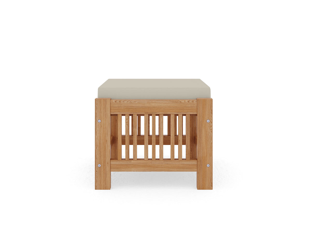 Sylvie 2-piece Teak Outdoor Lounge Set with Sunbrella Canvas Cushions Outdoor Lounge Set