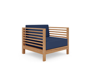Sylvie 2-piece Teak Outdoor Lounge Set with Sunbrella Navy Cushions Outdoor Lounge Set