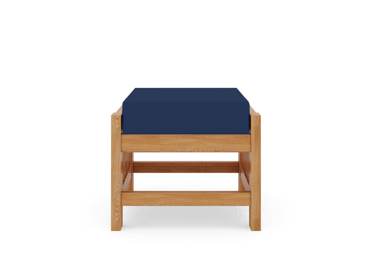 Sylvie 2-piece Teak Outdoor Lounge Set with Sunbrella Navy Cushions Outdoor Lounge Set
