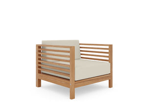 Sylvie 5-Piece Teak Outdoor Patio Deep Seating Set with Subrella Charcoal Cushions Outdoor deep seating