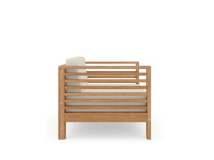 Sylvie 5-Piece Teak Outdoor Patio Deep Seating Set with Subrella Charcoal Cushions Outdoor deep seating