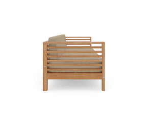 Sylvie 5-Piece Teak Outdoor Patio Deep Seating Set with Sunbrella Fawn Cushions Outdoor deep seating
