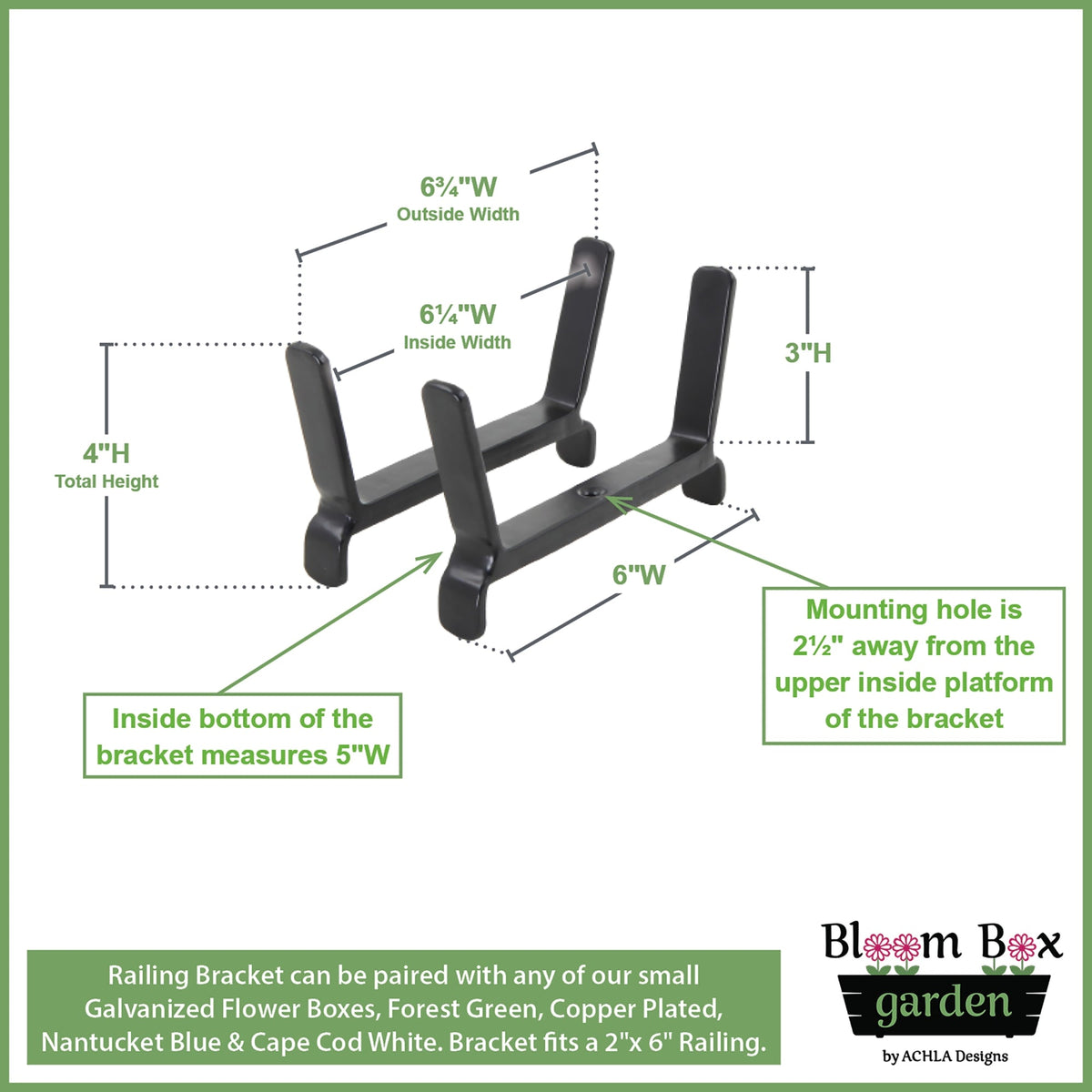 Bloom Box Garden Growing Kit with Clamp-On Brackets Achla Designs