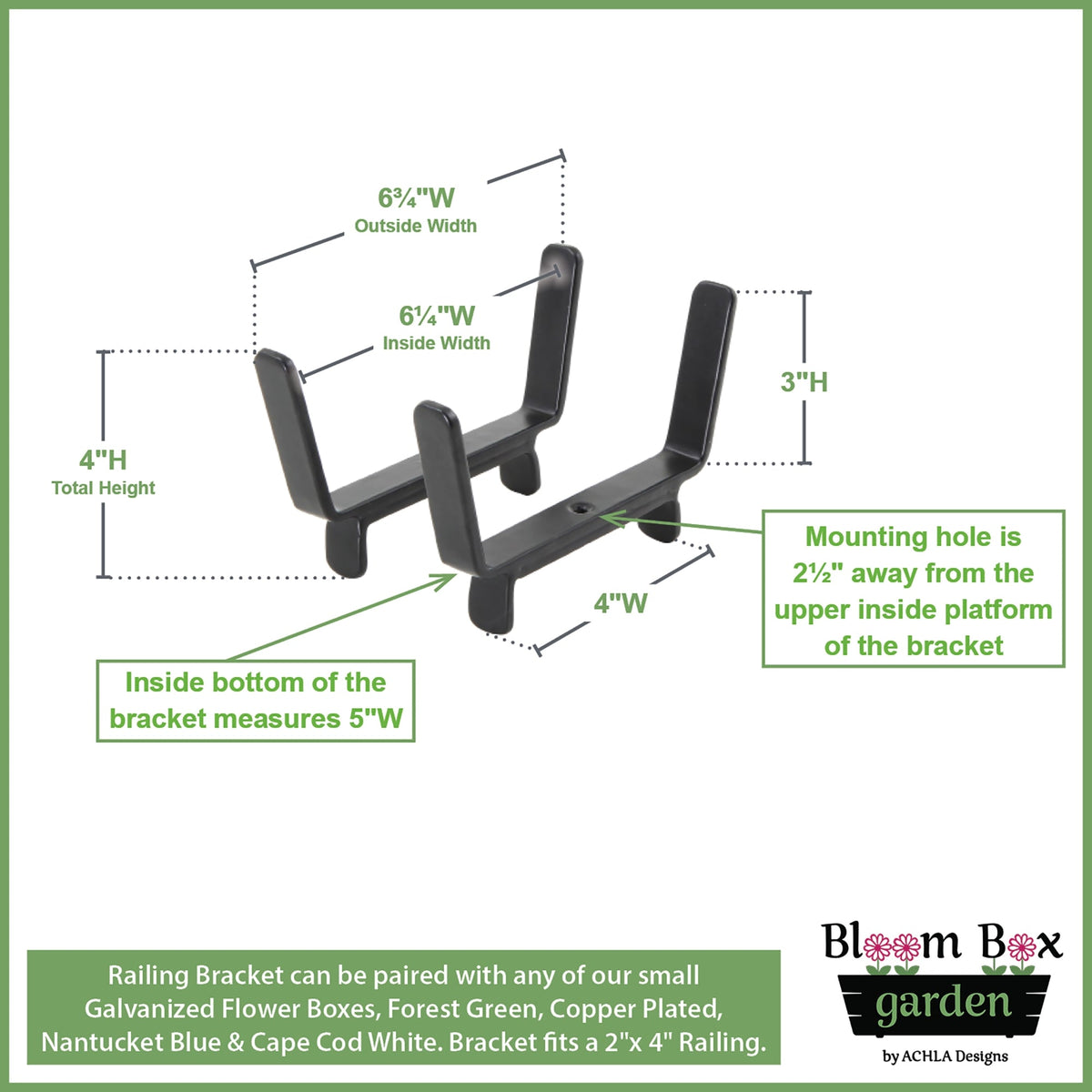 Bloom Box Garden Growing Kit with Clamp-On Brackets Achla Designs
