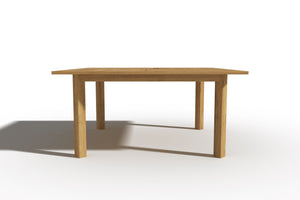Theophile Square Teak Outdoor Dining Table with Umbrella Hole Outdoor Table