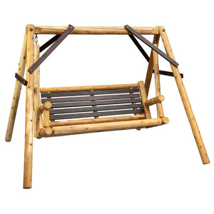 ThermaFusion Cedar Log Yard Swing Lounge Chair 5ft / Yard Swing Without Additional Table