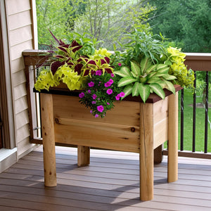 ThermaFusion Cedar Rectangle Planter Box Lounge Chair