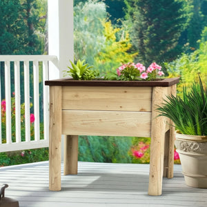 ThermaFusion Cedar Rectangle Planter Box Lounge Chair