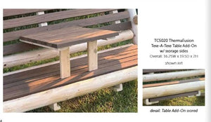 ThermaFusion Tete-A-Tete Table Addon w/ storage slides Lounge Chair